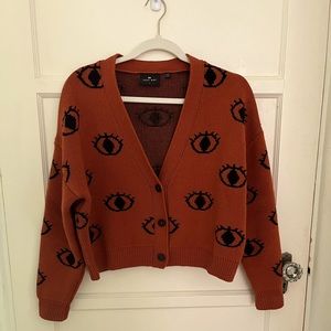 LAZY OAF eye for an eye cardigan, size small